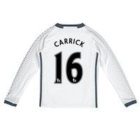 Manchester United Third Shirt 2016-17 - Kids - Long Sleeve with Carric, White