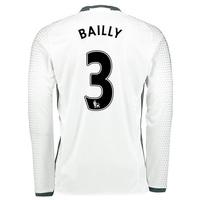 Manchester United Third Shirt 2016-17 - Long Sleeve with Bailly 3 prin, White