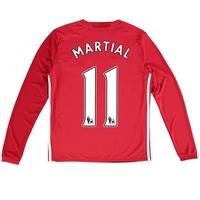 Manchester United Home Shirt 2016-17 - Kids - Long Sleeve with Martial, Red