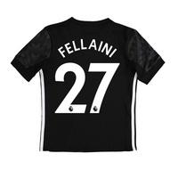 Manchester United Away Shirt 2017-18 - Kids with Fellaini 27 printing, Black