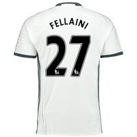 Manchester United Third Shirt 2016-17 with Fellaini 27 printing, White