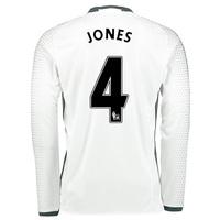 Manchester United Third Shirt 2016-17 - Long Sleeve with Jones 4 print, White