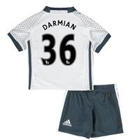 Manchester United Third Mini Kit 2016-17 with Darmian 36 printing, White