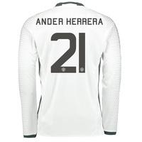 Manchester United Cup Third Shirt 2016-17 - Long Sleeve with Herrera 2, White