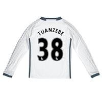 manchester united third shirt 2016 17 kids long sleeve with tuanze whi ...