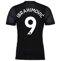 Manchester United Away Adi Zero Shirt 2017-18 with Ibrahimovic 9 print, Black