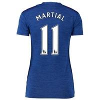 Manchester United Away Shirt 2016-17 - Womens with Martial 11 printing, Blue