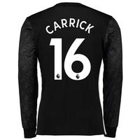 Manchester United Away Shirt 2017-18 - Long Sleeve with Carrick 16 pri, Black