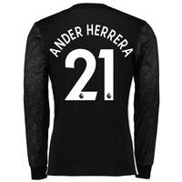 Manchester United Away Shirt 2017-18 - Long Sleeve with Ander Herrera, Black