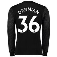 Manchester United Away Shirt 2017-18 - Long Sleeve with Darmian 36 pri, Black