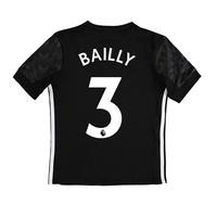 Manchester United Away Shirt 2017-18 - Kids with Bailly 3 printing, Black