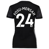 Manchester United Away Shirt 2017-18 - Womens with Fosu-Mensah 24 prin, Black