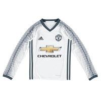 manchester united third shirt 2016 17 kids long sleeve white