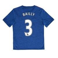 manchester united away shirt 2016 17 kids with bailly 3 printing blue