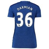 Manchester United Away Shirt 2016-17 - Womens with Darmian 36 printing, Blue