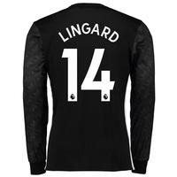 Manchester United Away Shirt 2017-18 - Long Sleeve with Lingard 14 pri, Black