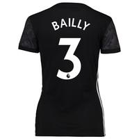 Manchester United Away Shirt 2017-18 - Womens with Bailly 3 printing, Black