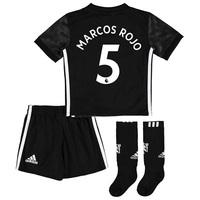 manchester united away mini kit 2017 18 with marcos rojo 5 printing bl ...