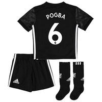 Manchester United Away Mini Kit 2017-18 with Pogba 6 printing, Black