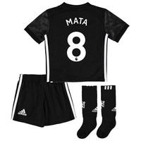 Manchester United Away Mini Kit 2017-18 with Mata 8 printing, Black