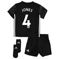 Manchester United Away Baby Kit 2017-18 with Jones 4 printing, Black