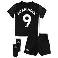 Manchester United Away Baby Kit 2017-18 with Ibrahimovic 9 printing, Black