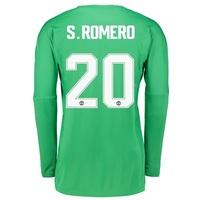 Manchester United Away Goalkeeper Cup Shirt 2017-18 with S.Romero 20 p, Green