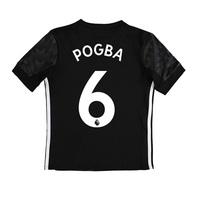 Manchester United Away Shirt 2017-18 - Kids with Pogba 6 printing, Black