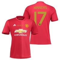 manchester united home shirt 2016 17 with europa final embroidery and  ...