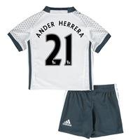 Manchester United Third Mini Kit 2016-17 with Herrera 21 printing, White