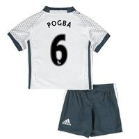 Manchester United Third Mini Kit 2016-17 with Pogba 6 printing, White