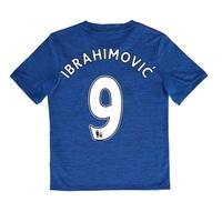 Manchester United Away Shirt 2016-17 - Kids with Ibrahimovic 9 printin, Blue