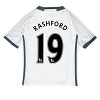 Manchester United Third Shirt 2016-17 - Kids with Rashford 19 printing, White