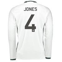 Manchester United Cup Third Shirt 2016-17 - Long Sleeve with Jones 4 p, White