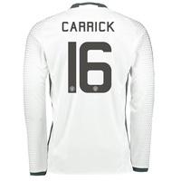 Manchester United Cup Third Shirt 2016-17 - Long Sleeve with Carrick 1, White
