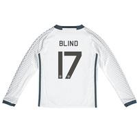 Manchester United Cup Third Shirt 2016-17 - Kids - Long Sleeve with Bl, White