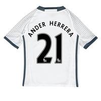 Manchester United Third Shirt 2016-17 - Kids with Herrera 21 printing, White
