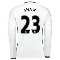 Manchester United Third Shirt 2016-17 - Long Sleeve with Shaw 23 print, White