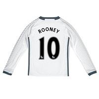 Manchester United Third Shirt 2016-17 - Kids - Long Sleeve with Rooney, White