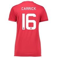 Manchester United Cup Home Shirt 2016-17 - Womens with Carrick 16 prin, Red