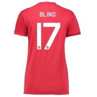 Manchester United Cup Home Shirt 2016-17 - Womens with Blind 17 printi, Red