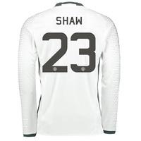 Manchester United Cup Third Shirt 2016-17 - Long Sleeve with Shaw 23 p, White