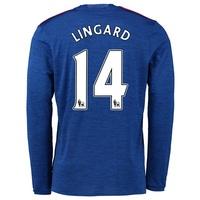 Manchester United Away Shirt 2016-17 - Long Sleeve with Lingard 14 pri, Blue