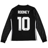 Manchester United Away Cup Shirt 2017-18 - Kids - Long Sleeve with Roo, Black