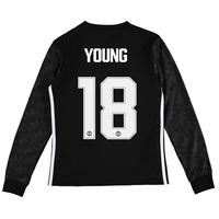 Manchester United Away Cup Shirt 2017-18 - Kids - Long Sleeve with You, Black