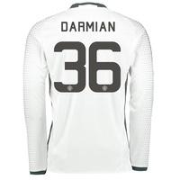 Manchester United Cup Third Shirt 2016-17 - Long Sleeve with Darmian 3, White