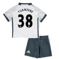 Manchester United Third Mini Kit 2016-17 with Tuanzebe 38 printing, White