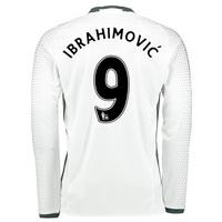 Manchester United Third Shirt 2016-17 - Long Sleeve with Ibrahimovic 9, White