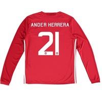 Manchester United Cup Home Shirt 2016-17 - Kids - Long Sleeve with Her, Red