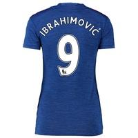 Manchester United Away Shirt 2016-17 - Womens with Ibrahimovic 9 print, Blue